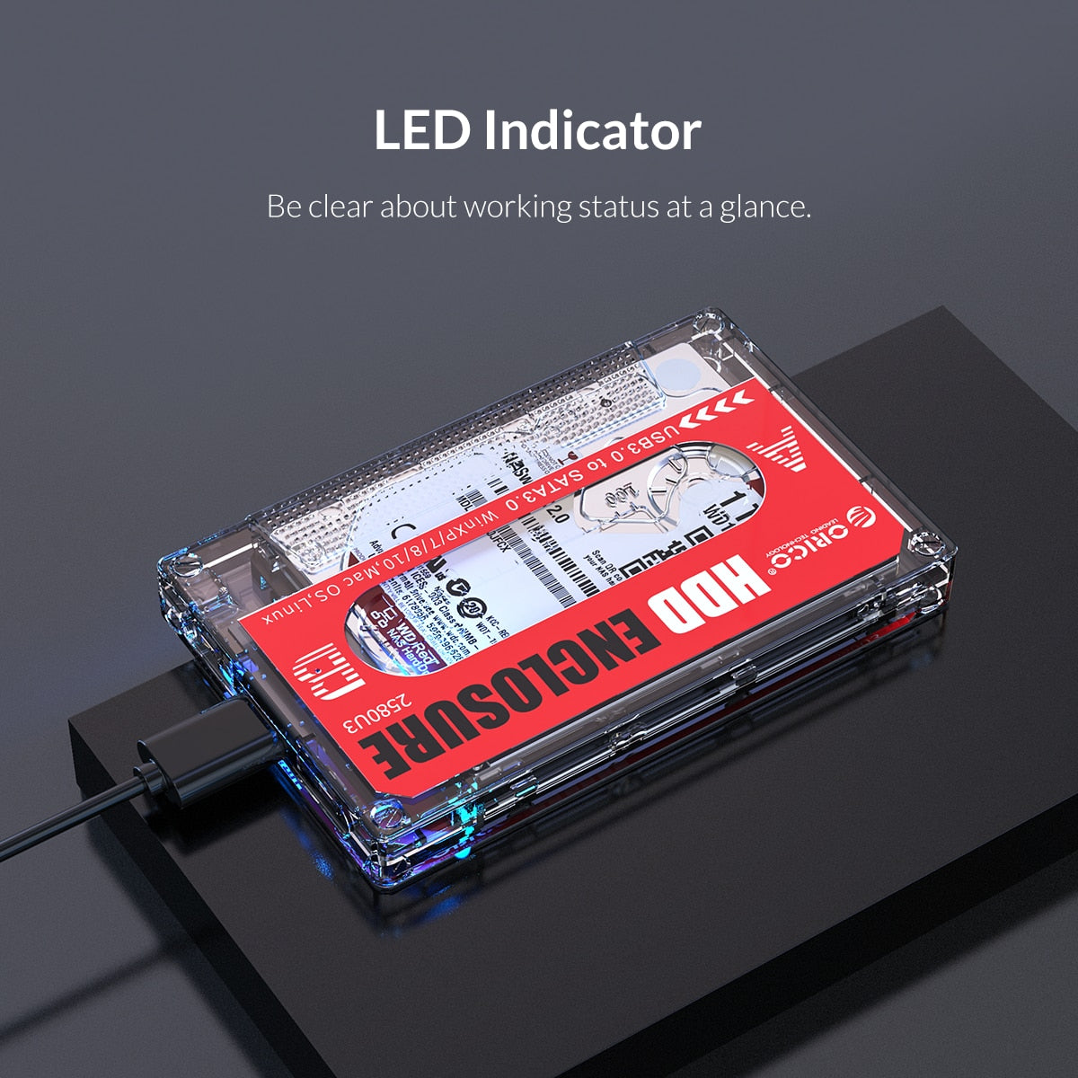 HDD Enclosure with Cassette Tape Design