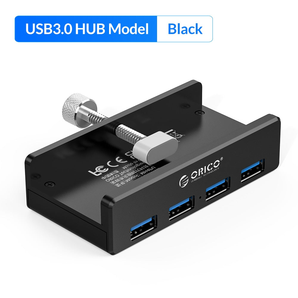 4 Port Clip-Type USB 3.0 Aluminum Hub