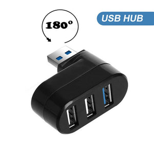 Mini Rotatable 3-Port USB Hub
