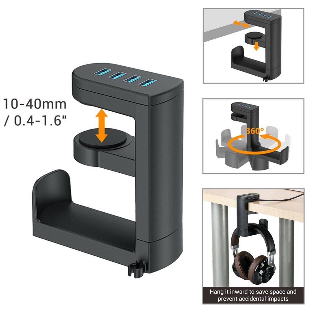 Headphone Bracket with USB Ports