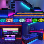 RGB LED Strip Light with Remote and Bluetooth Control