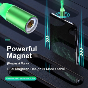 Magnetic LED Flowing Charging Cable