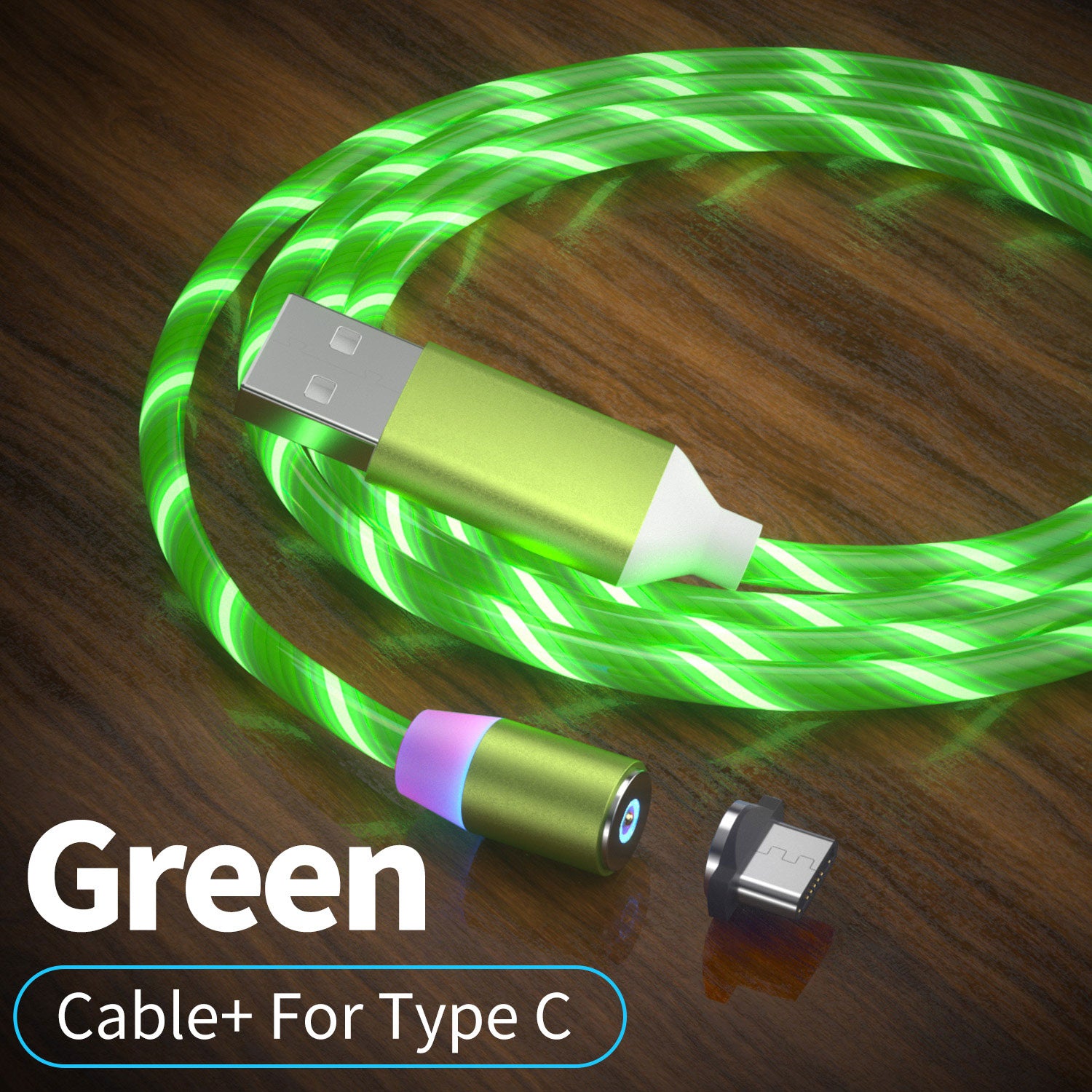 Magnetic LED Flowing Charging Cable
