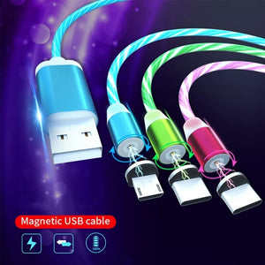 Magnetic LED Flowing Charging Cable
