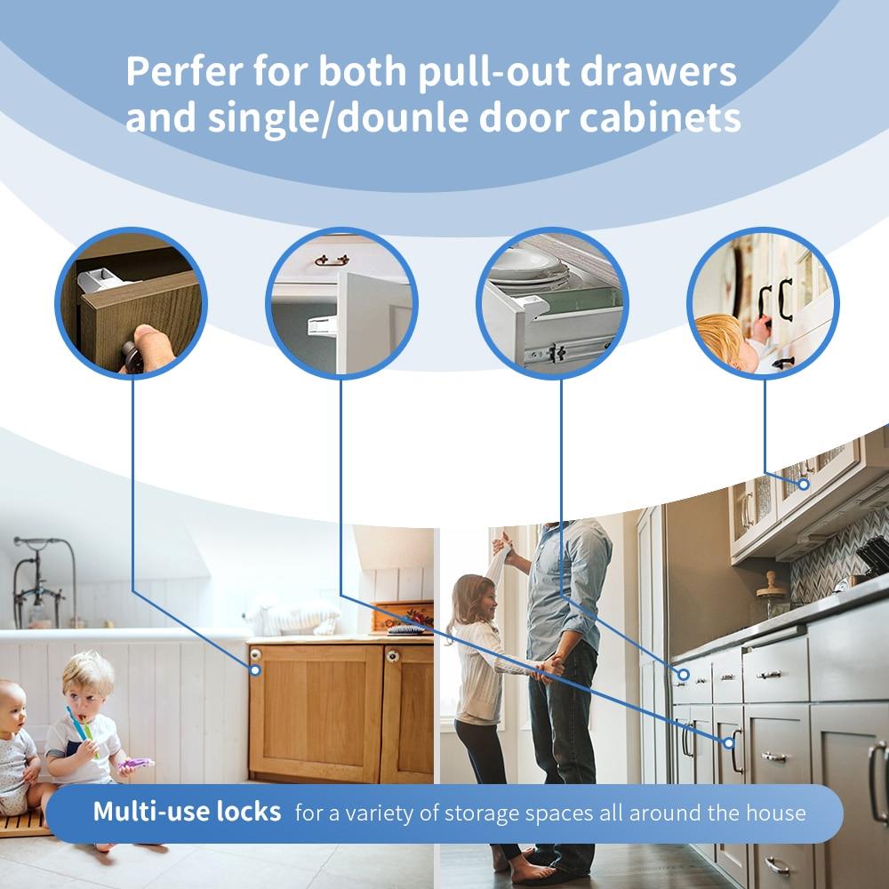 Adhesive Magnetic Cabinet Locks - Premierity