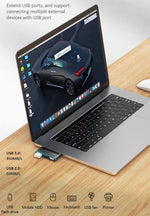 USB-C To 3-Port USB Hub - Premierity